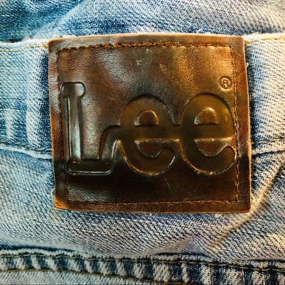 Vintage Distressed Lee Relaxed Bootcut Dungarees Grunge - Picture 15 of 16